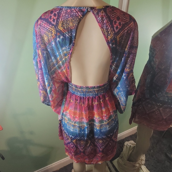 Jessica Simspon Multicolor Cutout Swimsuit Coverup - Picture 5 of 12